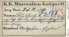 Etiketten zu Fluorit (NHMW-MIN-As177)